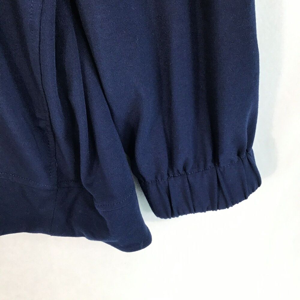 Lands' End Tunic Top Women's Medium 10-12 Navy Blue Long Sleeve Soft Loose Fit - Picture 5 of 12